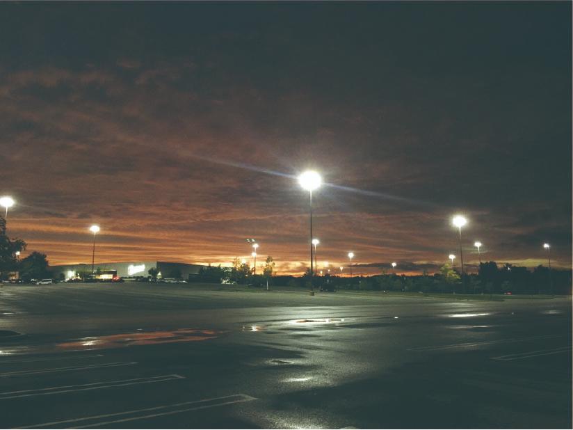 Kapsea solar lighting is ideal for parking spaces